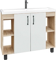 Grossman Тумба под раковину Флай 100 дуб сонома/белая